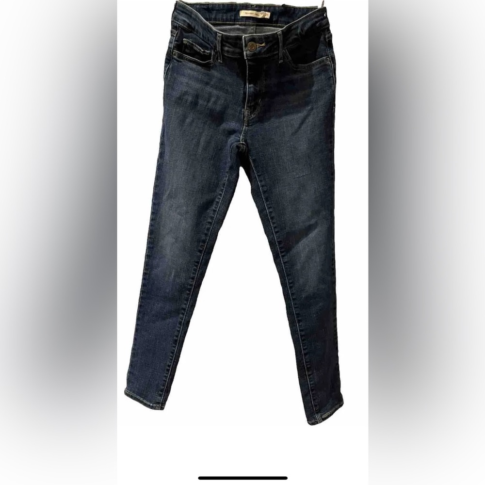 Levi's 711 Womens Dark Wash Mid Rise Skinny Ankle Jeans Size 26x26